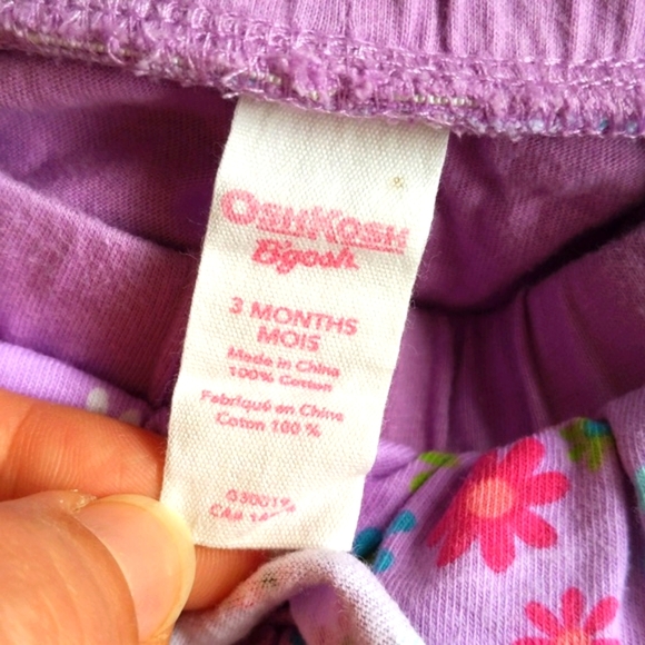 vintage oshkosh b'gosh 2-piece floral outfit set 3 months baby girl - Picture 2 of 7